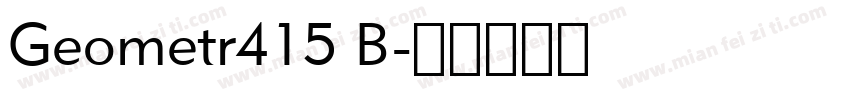 Geometr415 B字体转换